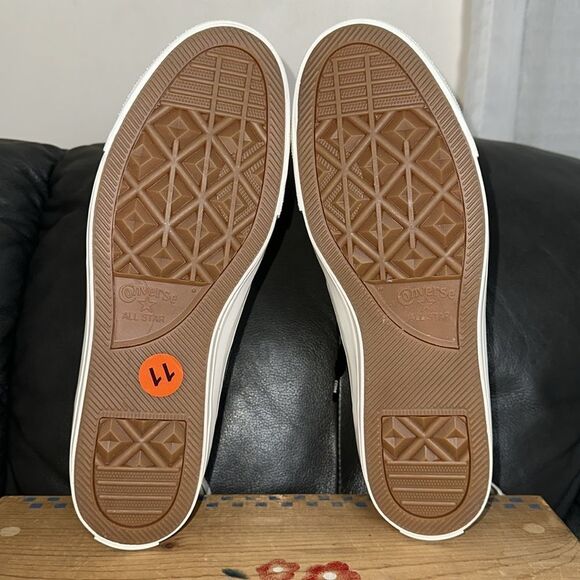 CONVERSE 11 M/13 W Unisex Black Genuine Snake Print Leather Skate Sneakers - Picture 11 of 15